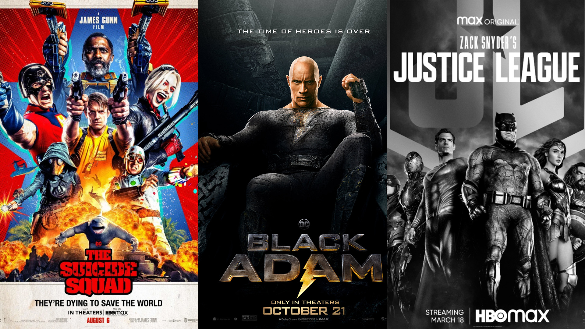 Black Adam, Justice League, The Suicide Squad