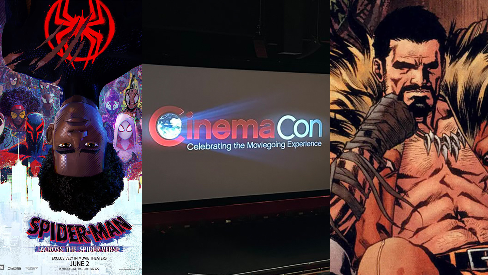 CinemaCon 2023 Day 1, Spider-Verse 2, Kraven the Hunter, Ghostbusters, Bad Boys 4, Rhino, Insidious: The Red Door, GranTurismo